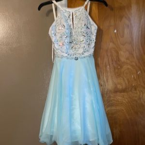 Macys blue dress size 0 worn once